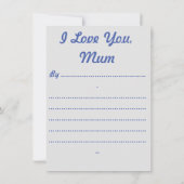 Moederdag wenskaarten kaart (Achterkant)