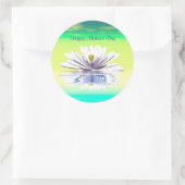 Moederdag White Water Lily Ronde Sticker (Tas)