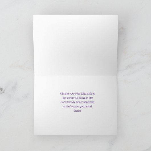 Moederdag Wijn voor kinderschoenen Feestdagen Kaart (Binnen)