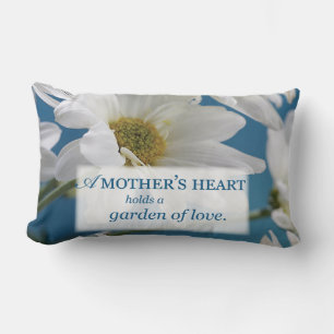 Moederdag Witte Daisies Tuin van Liefde Blauwe Hem Kussen