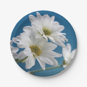 Moederdag Witte Daisies Tuin van Liefde Blauwe Hem Papieren Bordje