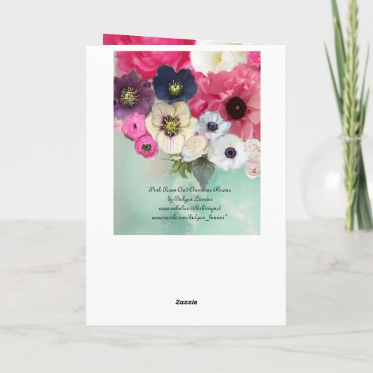 MOEDERDAG WITTE PINKROSSEN EN ANEMONSENSTROMEN KAART (Achterkant)