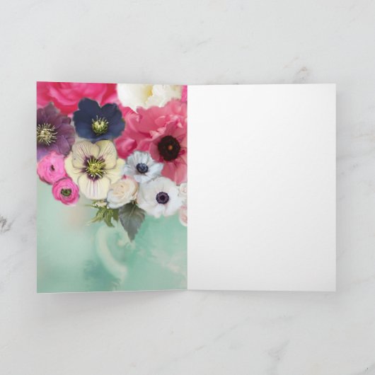 MOEDERDAG WITTE PINKROSSEN EN ANEMONSENSTROMEN KAART (Binnen)