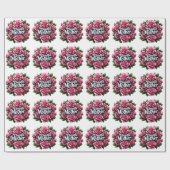 Moederdag woorden "mijn mooie moeder" cadeaupapier (Vlak)