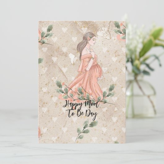 Moederdag Wordt moeder Zonnebruin Feestdagenkaart (Staand voorkant)