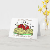 **MOEDERDAG** ZINGEN GEHAKTBALLEN WENSEN GELUKKIGE KAART (Gele Bloem)