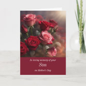 Moederdag zonder Zoon in Herdenking Kaart (Voorkant)
