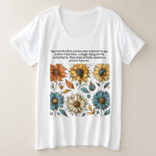 Moederdag Zonnebloem Citaat T-Shirt