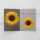 Moederdag zonnebloem en tekst naar keuze kaart (Binnen)