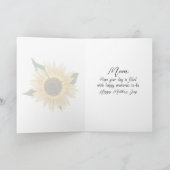 Moederdag Zonnebloemen op Brick Kaart (Binnen)