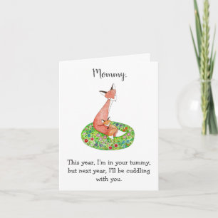 Moederdag Zwanger Mama cadeau van Baby Kaart