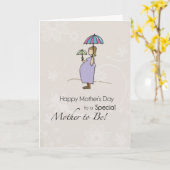 Moederdag Zwangere moeder Kaart (Gele Bloem)