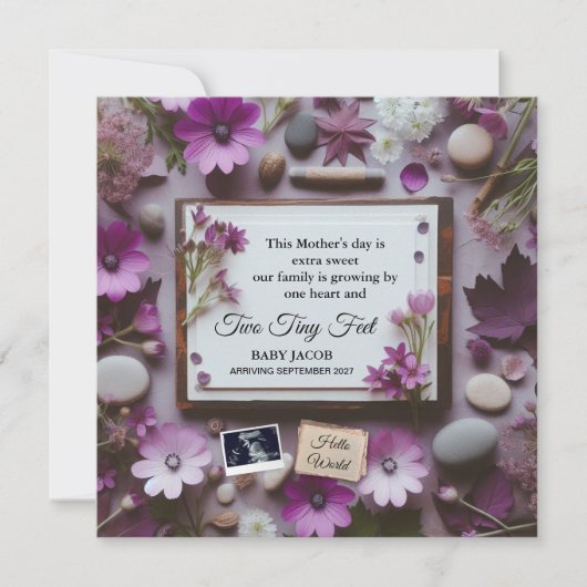 Moederdag zwangerschapsaankondiging voor oma aankondiging (Voorkant)