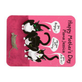 Moederdaggeld van de katten op maat magneet (Horizontaal)