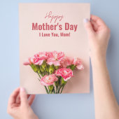 Moederdagkaart bloemige moederdag cadeau flyer (Hand)