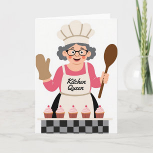 Moederdagkaart met bessencupcake kaart