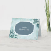 Moederdagkaart met bladrijk botanisch ontwerp kaart (Voorkant)