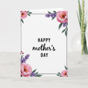 Moederdagkaart met bloemen kaart