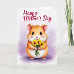 Moederdagkaart met bloemendier kaart