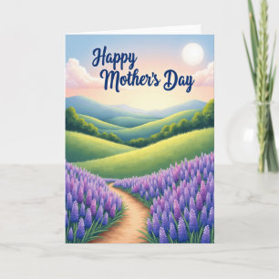 Moederdagkaart met bloemenpad kaart