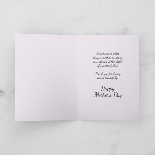 Moederdagkaart met een Moederliefde met Orchideeën Kaart (Binnen)