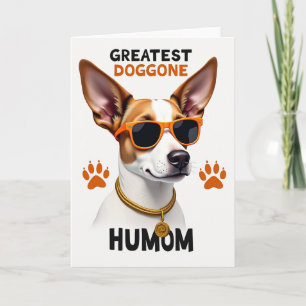 Moederdagkaart met koele hond kaart