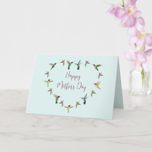 Moederdagkaart met kolibrie kaart (Orchidee)
