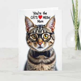 Moederdagkaart met matte tabby kat kaart