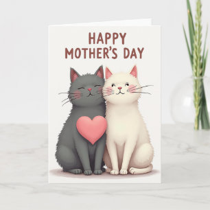 Moederdagkaart met stippenkatten kaart