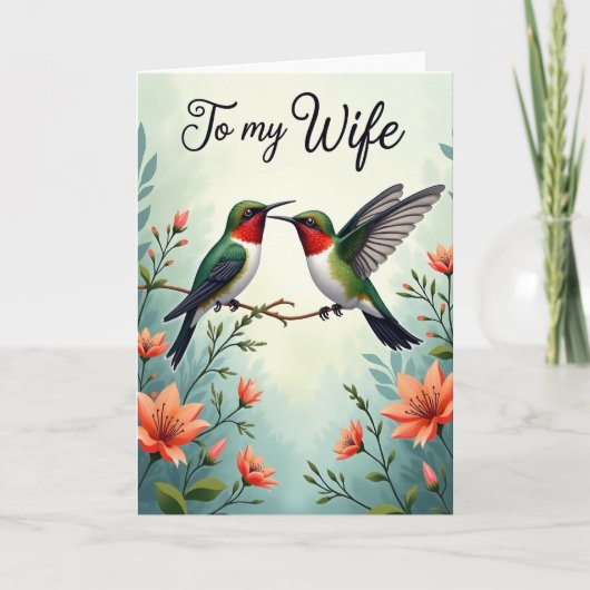 Moederdagkaart Ruby Throat Kaart (Voorkant)