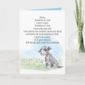 Moederdagkaart van de hond kaart (Voorkant)