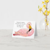 Moederdagkaart van flamingo kaart (Gele Bloem)