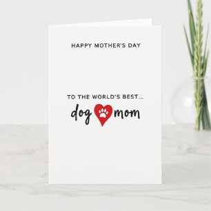 Moederdagkaart voor de Beste Hond Moeder Kaart