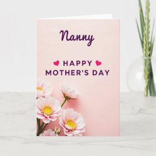 Moederdagkaart voor lieve nanny's kaart