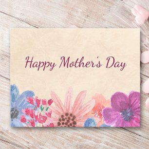 Moederdagkaart voor mama bloemen feestdagenkaart