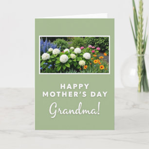 Moederdagkaart voor oma in de tuin kaart