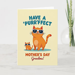 Moederdagkaart voor oma kat kaart