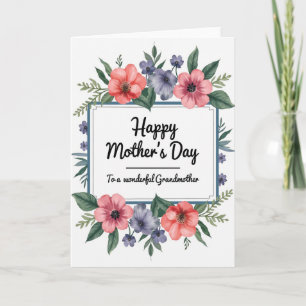 Moederdagkaart voor oma met polka dots kaart