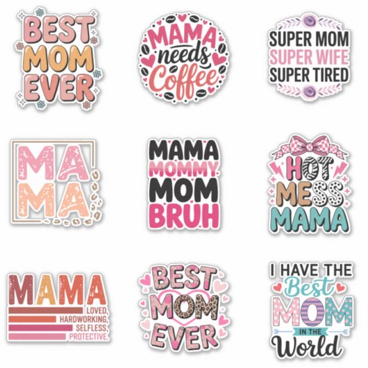 Moederdagstickers Sticker (Voorkant)
