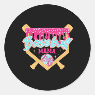 Moederdrupijs Moederdag Bysebyll Mama Ronde Sticker