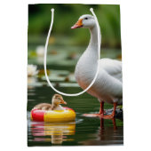 Moedergans met Baby Gosling Medium Cadeauzakje (Voorkant)