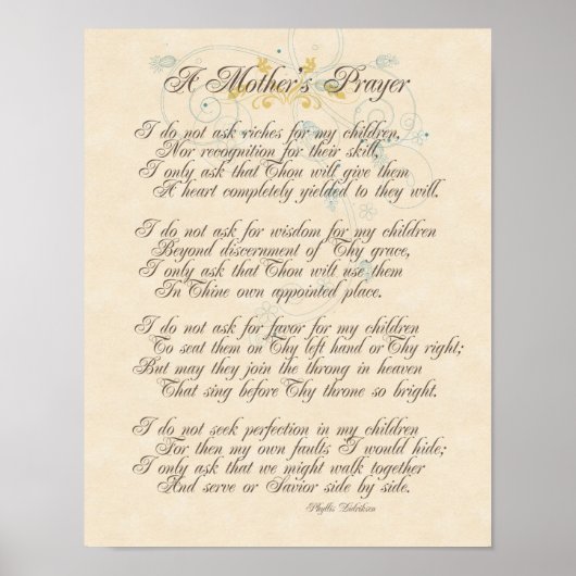 Moedergebed Poster (Voorkant)