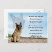 Moedergedicht - Duitse herderhond Briefkaart (Voorkant / Achterkant)