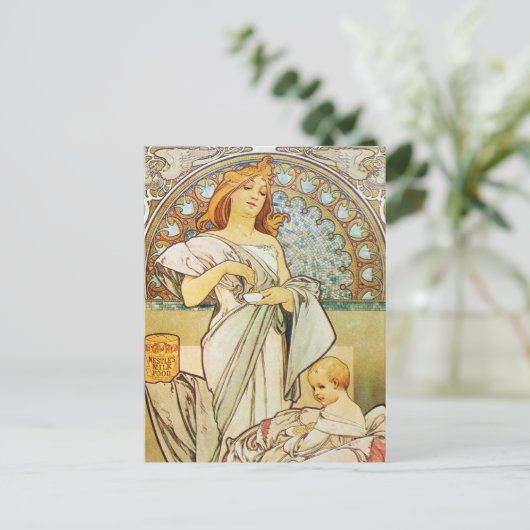 Moedergodin Art Nouveau Briefkaart (Staand voorkant)