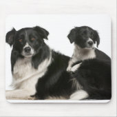Moedergrens collie en puppy muismat (Voorkant)
