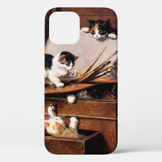 Moederkat en Kittens op tafel Case-Mate iPhone Case (Achterkant)