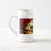 Moederkat en Kittens spelen met gitaar Bierpul (Links)