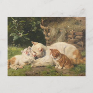 Moederkat met Kittens Julius Adam de Jongere Briefkaart
