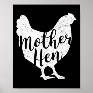 Moederkip Gelukkige Moederdag Schattige Kip Gesche Poster
