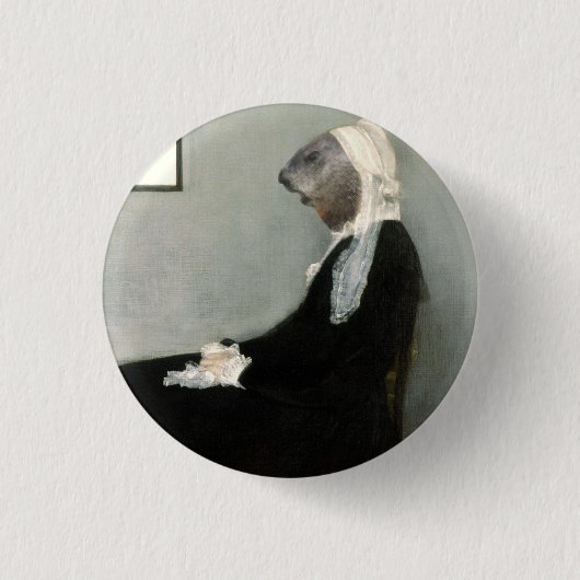 Moederknop van Whistler Pig Ronde Button 3,2 Cm (Voorkant)